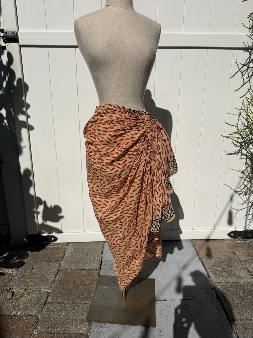 Bohemian Light Brown Printed Women’s Beach Sarong Cover-Up / Skirt